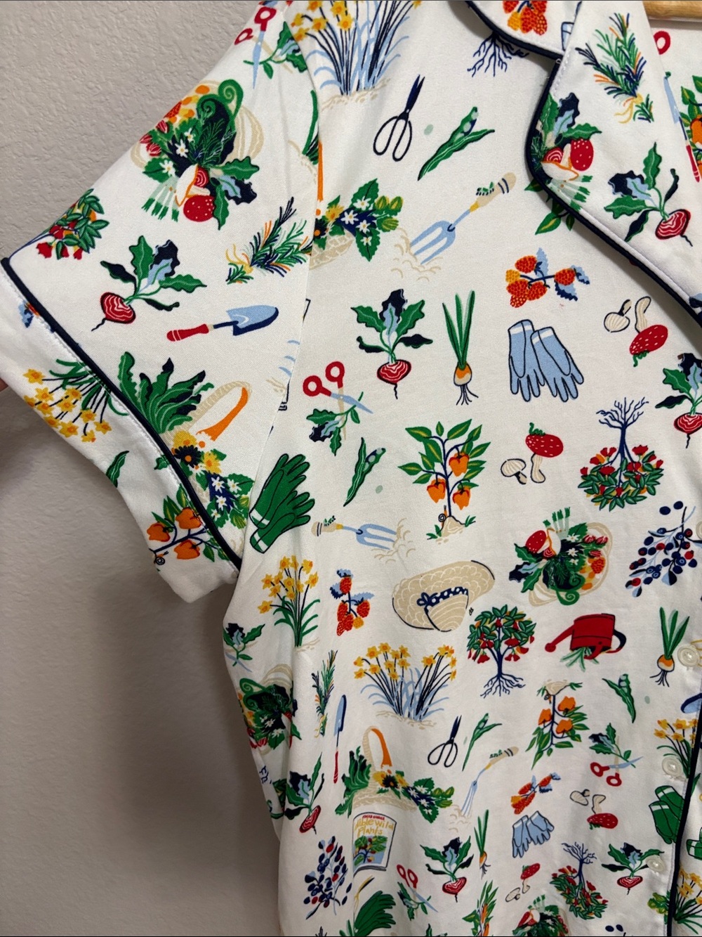 Kate Spade Gardening Short Sleeve Shorts Pajamas Set Size XL Sleepwear - Picture 6 of 14